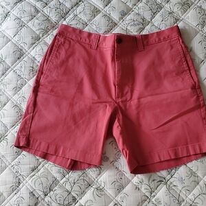 J. Crew mens old red 7" chino shorts 32 waist NWOT
